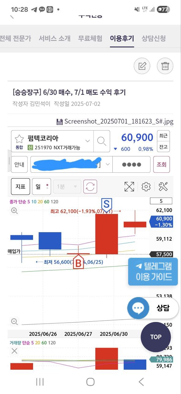 6/30 매수, 7/1 매도 수익 후기